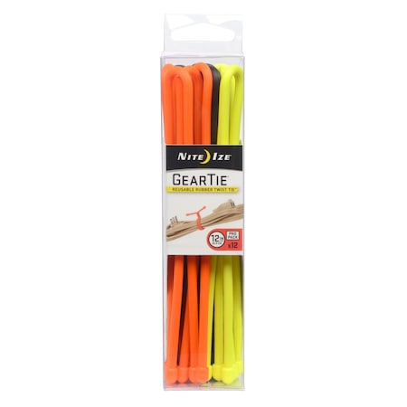 Nite Ize Gear Tie 12 in. L Assorted Twist Ties 12 pk GTPP12-A1-R8